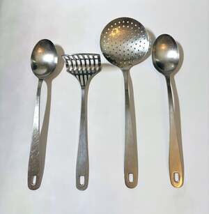 Cooks Club 4-Piece Stainless Steel Kitchen Utensil Set